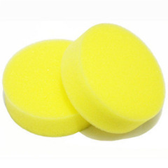 Car waxing sponge, edge sponge, waxing round sponge, special waxing yellow round high-density sponge