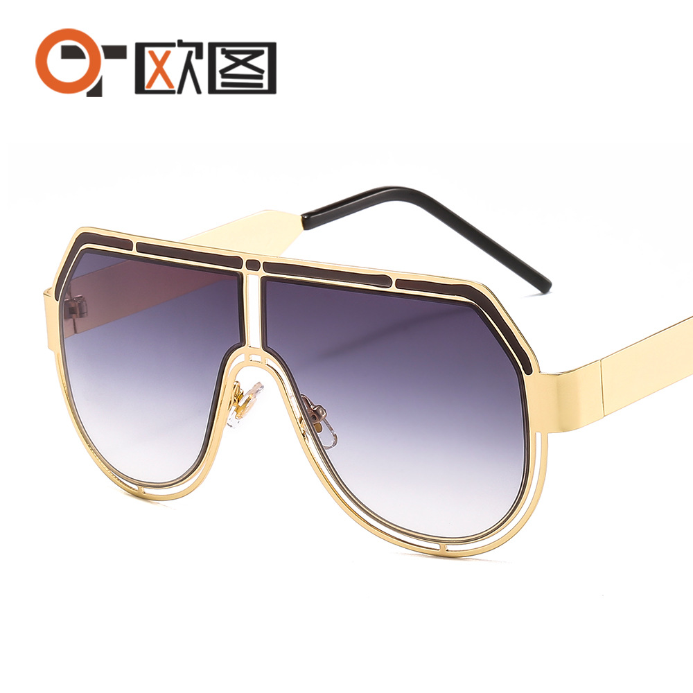 The new metal large frame sunglasses 2518G personality sunglasses for men and women colorful all - cross - border sales wholesale