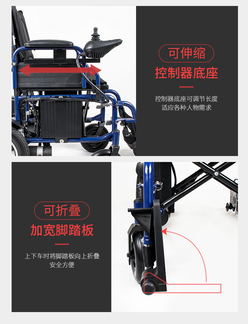 Xinkangda Electric Wheelchair Xkd110A New Foldableing Lightweight Aluminum Alloy Smart Scooter for the Elderly and Disabled