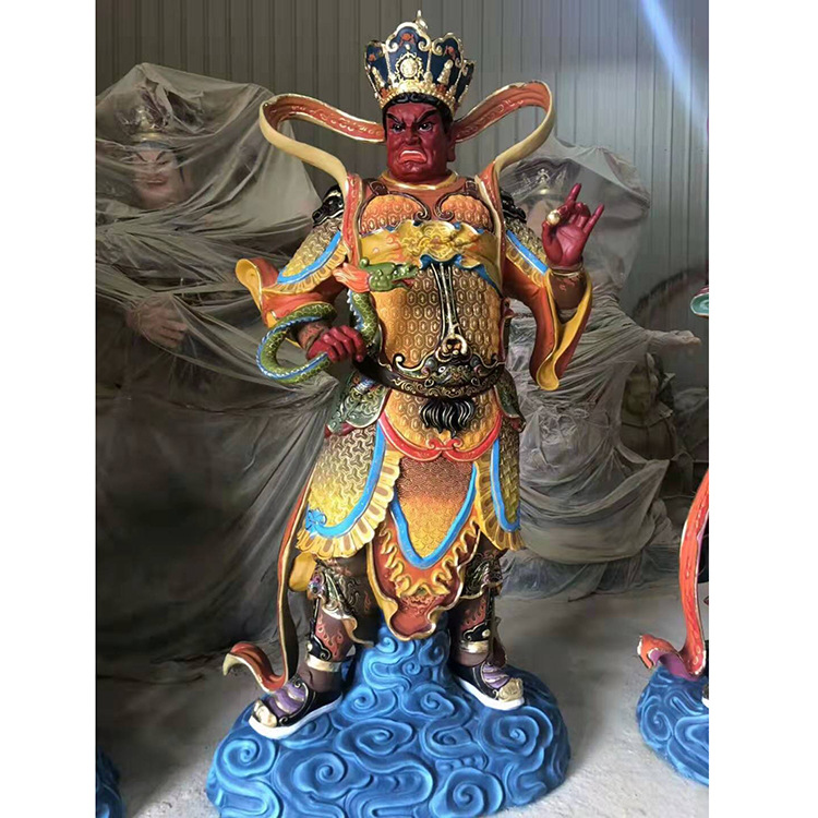 四大天王佛像定制2米6铸铜雕生漆脱胎木雕树脂玻璃钢四大金刚神像