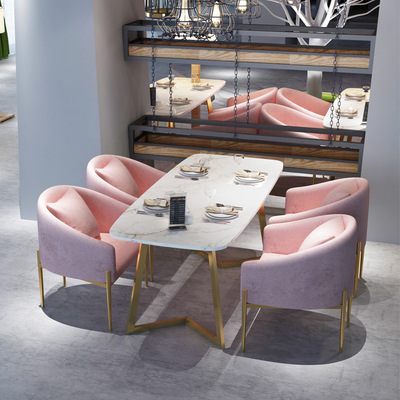 批发单人卡座沙发椅 酒吧餐厅桌椅组合咖啡厅休闲吧布艺沙发定制|ms