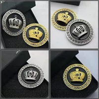 Автомобильный металлический тест Crown Terminal Label Reform Patching Drilling Sticker Patch A Mid -Pillar Round Tie Tie Drilling Sticker