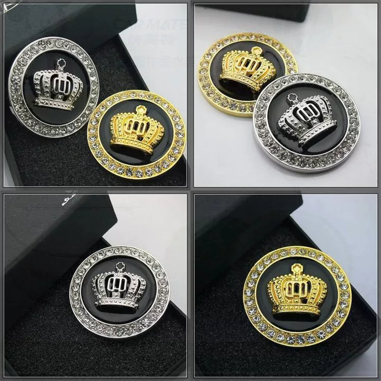 Автомобильный металлический тест Crown Terminal Label Reform Patching Drilling Sticker Patch A Mid -Pillar Round Tie Tie Drilling Sticker