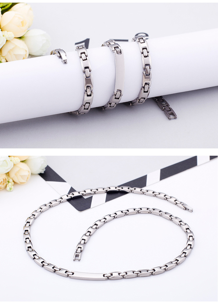 29g Weight Necklace Classification Wedding, Travel Occasion 304 Stainless Steel Material Geometric Pattern Unisex Gender Silver Color Wholesale Jewelry Geometric 304 Stainless Steel Necklace 6
