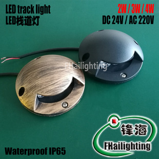 Non-embedded led trestle lamp wooden bridge River channel non-opening waterproof open-mounted side luminous buried Lamp Corner turtle shell lamp