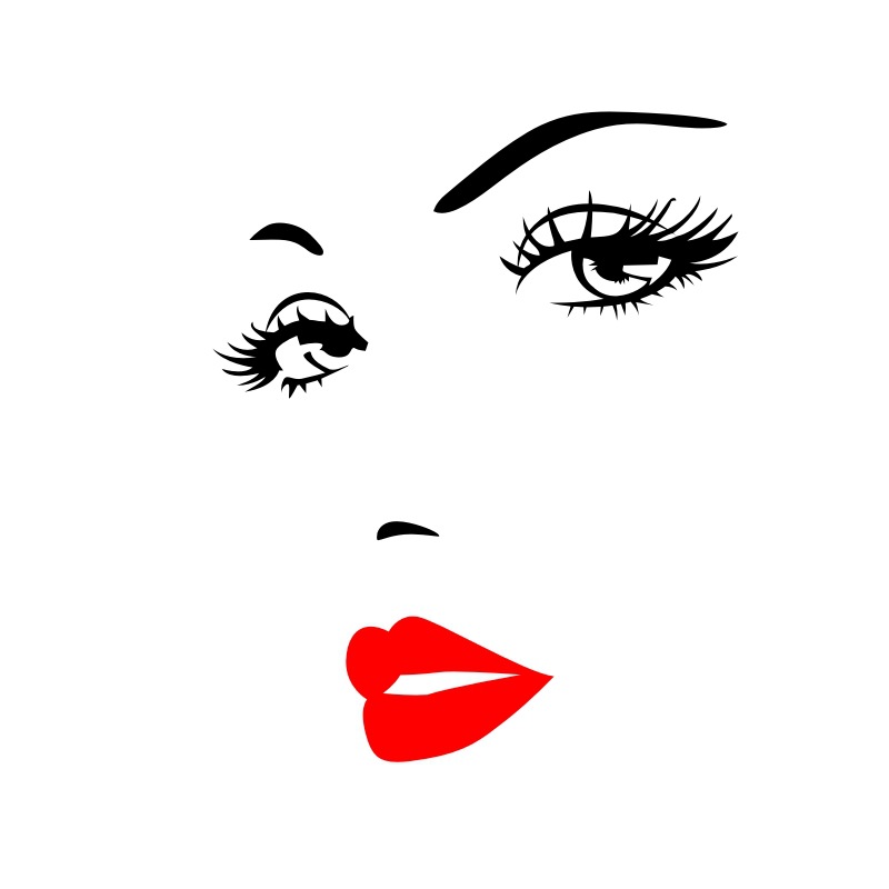 Woman blushing lips Monsochus portrait sculpture ethylene wall…