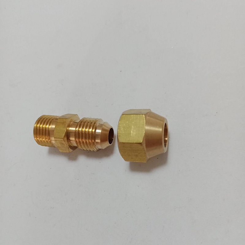 供应非标铜阀门接头 喷雾配件铜卡套接头 耐高压59铜材质阀门接头