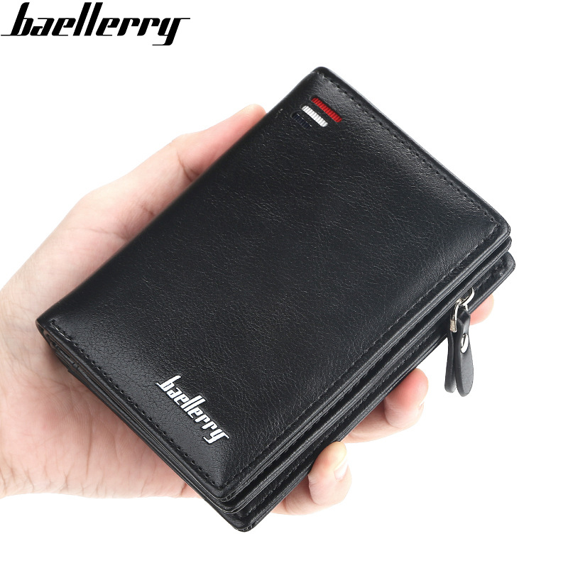 2023 New Hot Selling Baellerry Wallet Men's Short European and American Vertical Multi Card Snap Button Zero Wallet Fashion Youth Card Bag Men_voghion.com