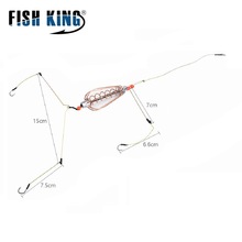 热销有倒刺鱼钩弹簧串钩钓组新款矶竿饵笼路亚钩铅坠串钩 批发