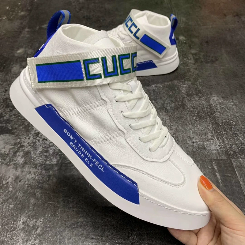 Интернет-модная обувь, Мужская Новинка 2019, модная обувь, универсальная мужская повседневная обувь, обувь для белой доски в Корейском стиле, мужская обувь с высоким берцем на толстой подошве