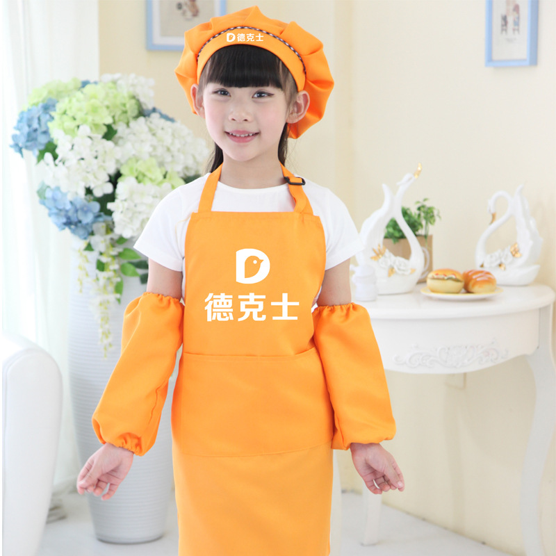 Dekeshi delantal traje abrigo para niños ropa para hornear delantal publicitario cake shop Museo de Arte comida impresión
