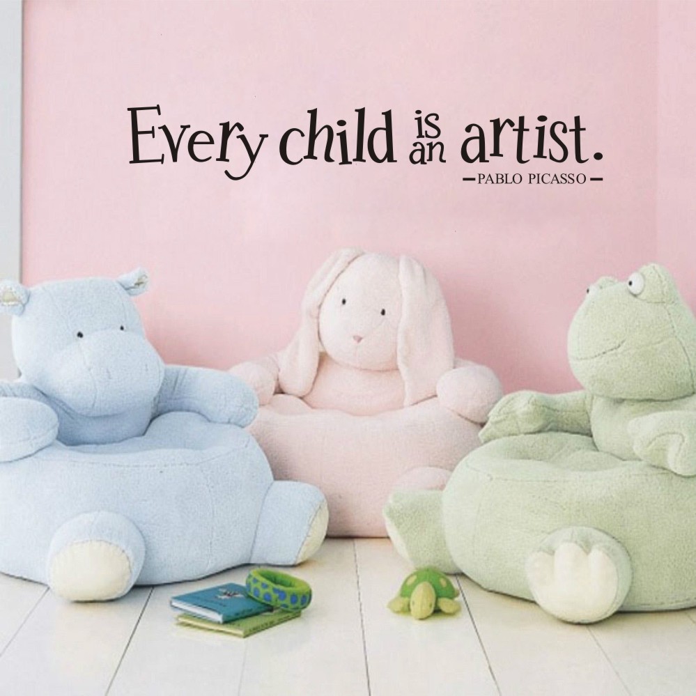 EBay cross -border new English every child is an artist children's room refined wall post 174 2