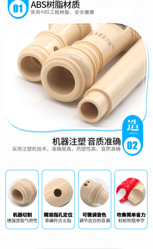 Supply Chime DHS Classic Folk Flute / 6 Hole / 8 Hole German Style Flute / Student Flute