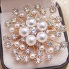 High-end metal universal brooch lapel pin, pin from pearl, accessory, Korean style, wholesale