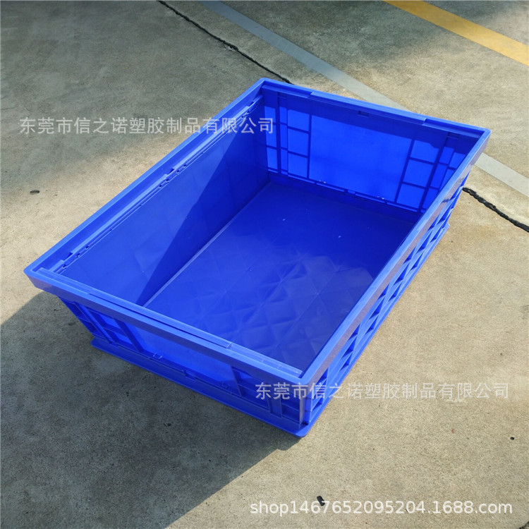 批发供应折叠周转筐670*450*360塑料水果置物架筐 广西折叠塑料筐
