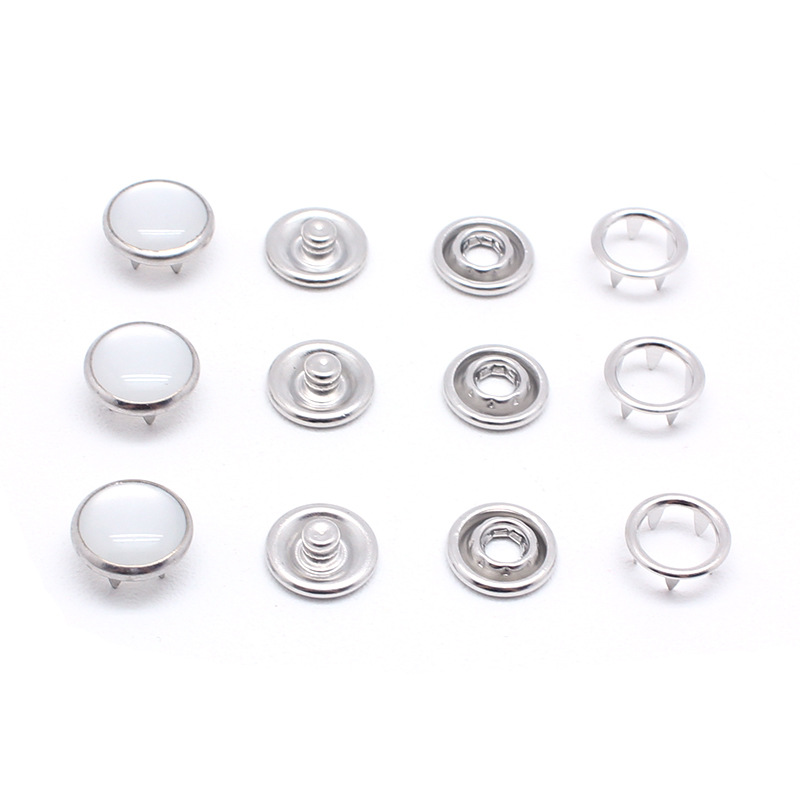 五爪扣 现货供应义乌空心平面铜的带钻9.5mm五爪扣 【厂家直销】