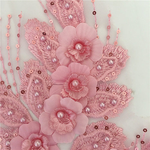 Embroidery three-dimensional hot diamond beads lace collar sequin accessories DIY applique clothing patches lace accessories wholesale
