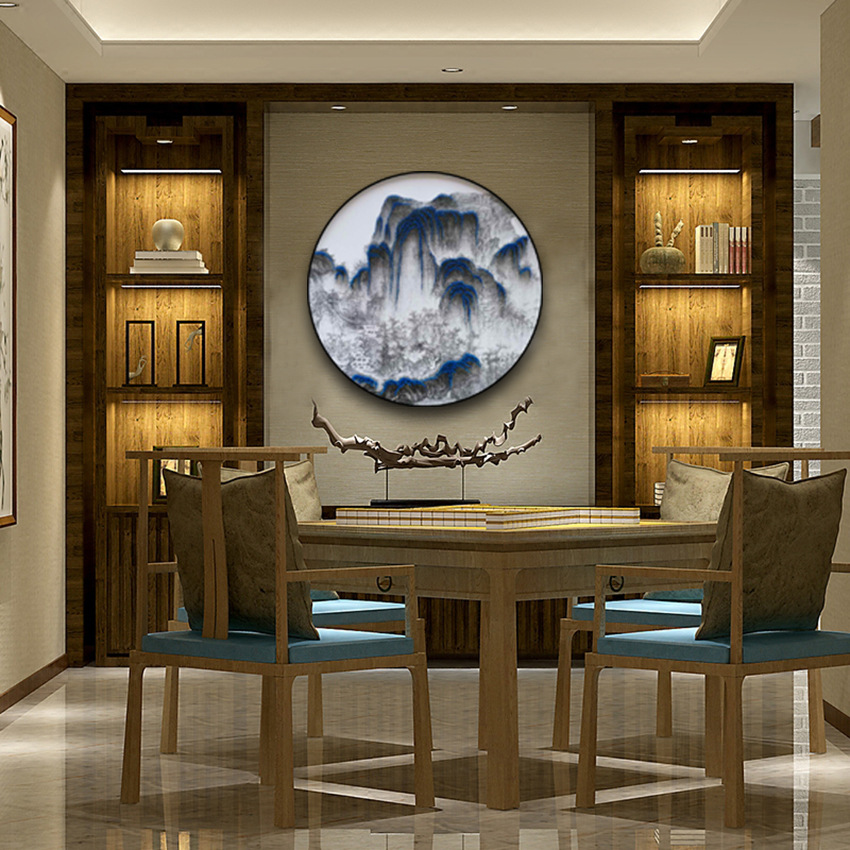 实物纯手工钉子立体画新中式客厅餐厅玄关酒店样板房工艺装饰挂画