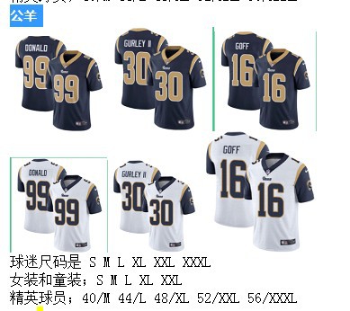 wholesale NFL American football Losangeles rams 16#GOFF30#99# Legend Embroidery Jersey