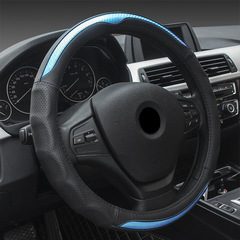 Car genuine cowhide steering wheel cover, first layer cowhide, sports business car handle cover AliExpress cross-border Amazon