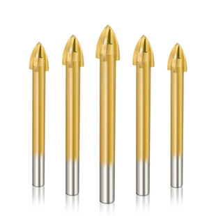 Multi-functional cemented carbide glass all-ceramic vitrified brick brick wall Wood round handle Cross multi-specification hole drilling drill bit