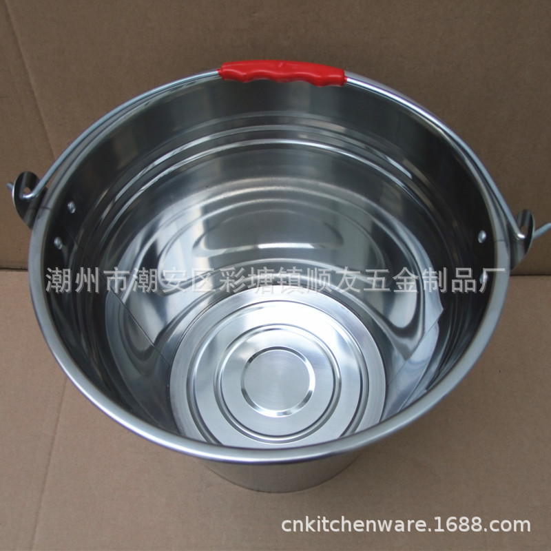 不锈钢汤桶 广西江西提水桶  家用多用桶  全钢斜水桶