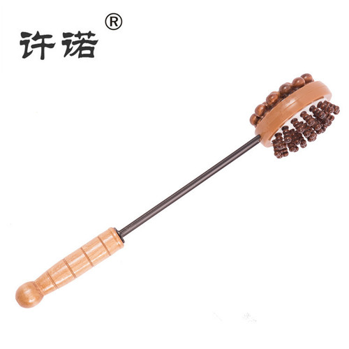 Massage Hammer Promise 106 Handheld Wooden Clapping Massage Hammer, Ball Roller Health Meridian Hammer Back Scratcher Massage Device