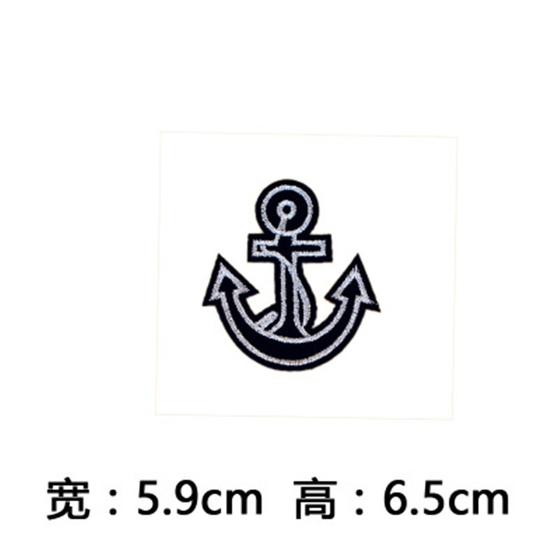 Longsheng bordado carta pegatinas de tela al por mayor accesorios ropa zapatos y sombreros parche negro plancha insignia