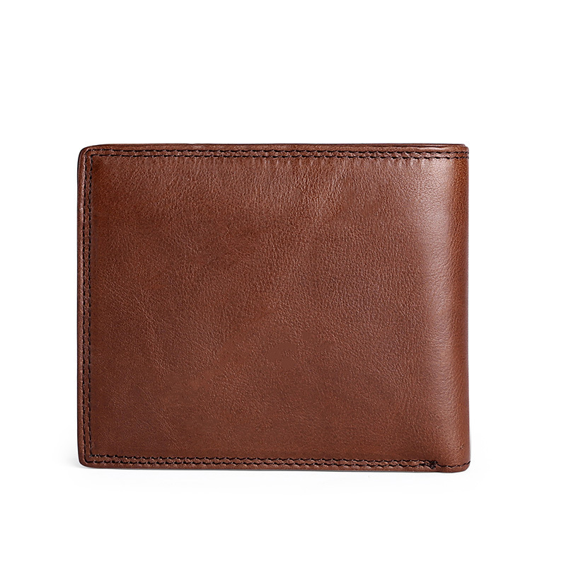 Cross-border European and American Business Men's wallet genuine leather spot thin deposit bag anti-magnetic RFID promotional gift wallet