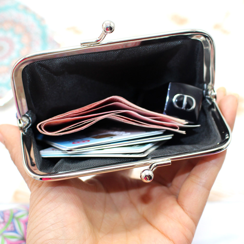 Ethnic Style Style Square Shape Women's Printing Pu Leather Clasp Frame Coin Purses