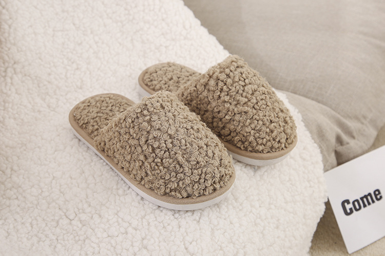 lamb hair warm indoor cotton slippers NSPE10028