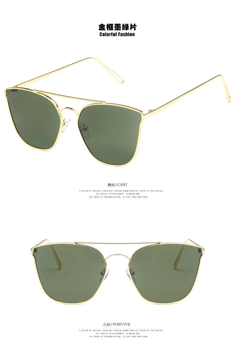 Metal Sunglasses Double Beam  New Retro Wild  Trend  Sunglasses Nihaojewelry Wholesale display picture 8