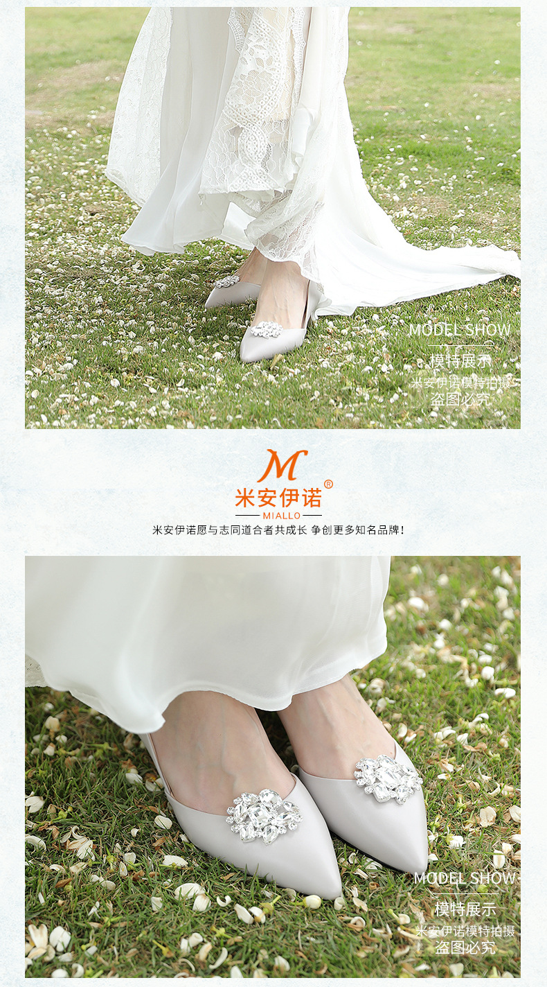 Hot-selling Bridal Wedding Accessories Metal Rhinestone Shoes Flower Shoe Clip display picture 4