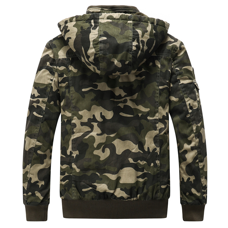 Invierno Nuevo ins moda chaqueta con capucha camuflaje de los hombres de algodón acolchado abrigo espesado cálido de algodón acolchado abrigo de los hombres de Amazon al por mayor