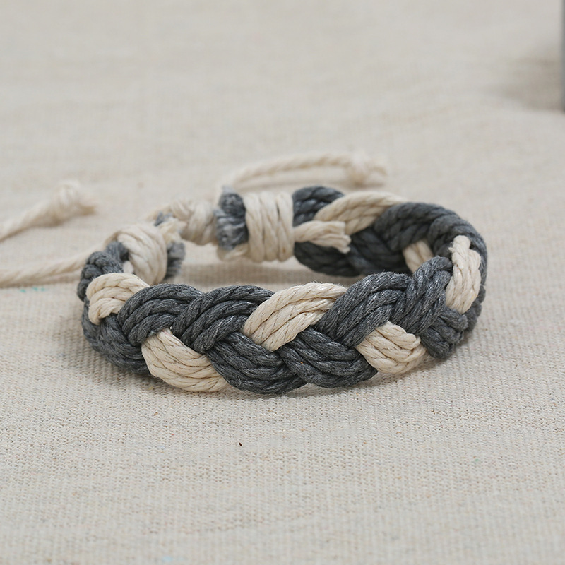 New Colorful Hemp Rope Couple Bracelet Ethnic Style Hand-woven Bracelet Simple Jewelry display picture 3