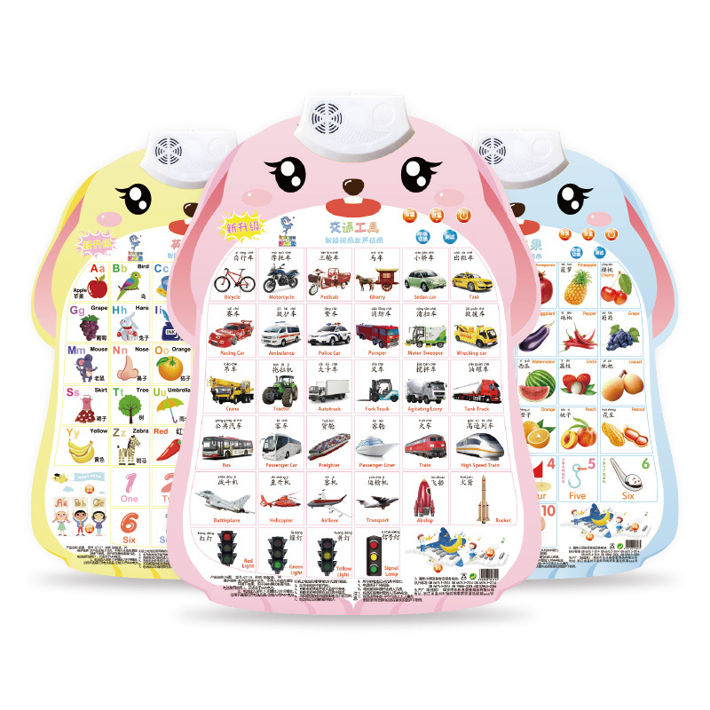 拼音有聲挂圖早教發聲語音字母表寶寶啓蒙看圖識字牆貼幼兒童玩具