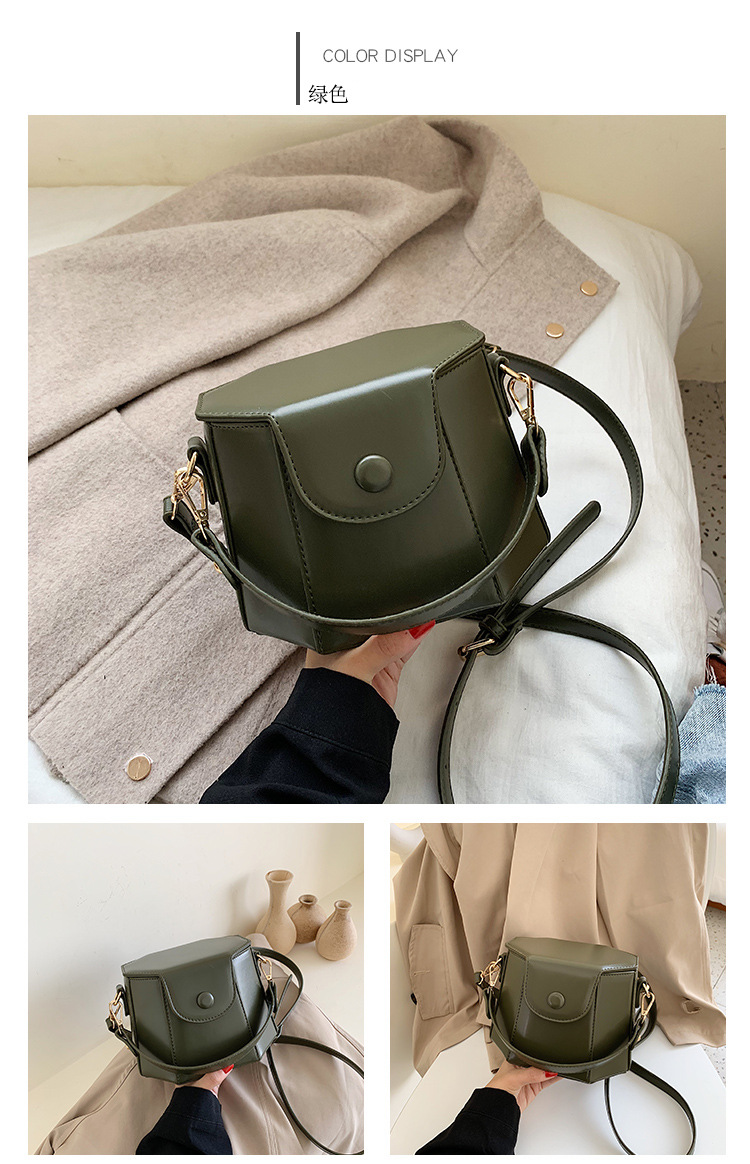 Retro Texture New Fashion Messenger Bucket Bag display picture 3