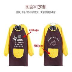 Custom logo children's aprons, waterproof and oilproof painting clothes for kindergarten art class, suitable for middle-aged and large children, kids' cover-up