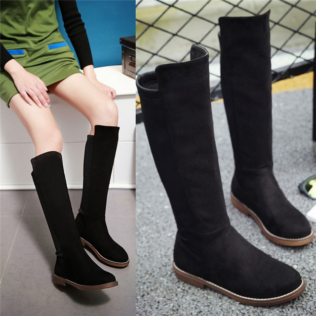 New autumn and winter boots women’s fashion thick heel high tube boots