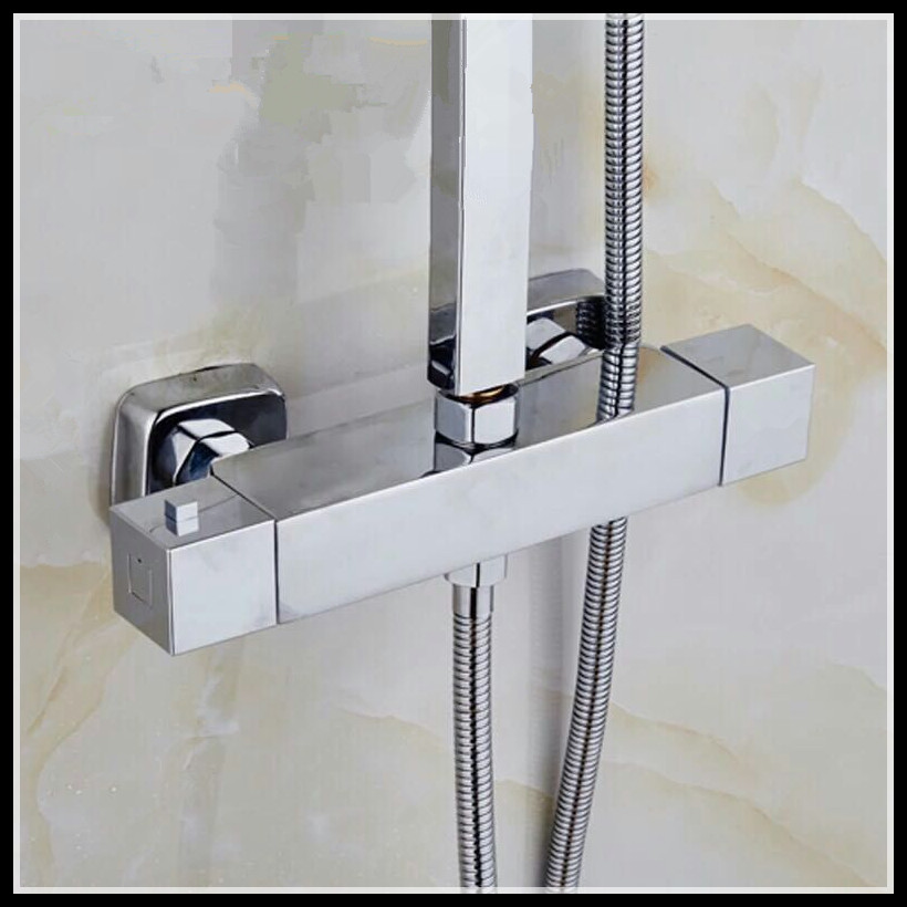 Concealed wall-mounted shower faucet, all-copper thermostatic shower faucet, bathtub cold and hot thermostatic valve, cross-border export undefined
