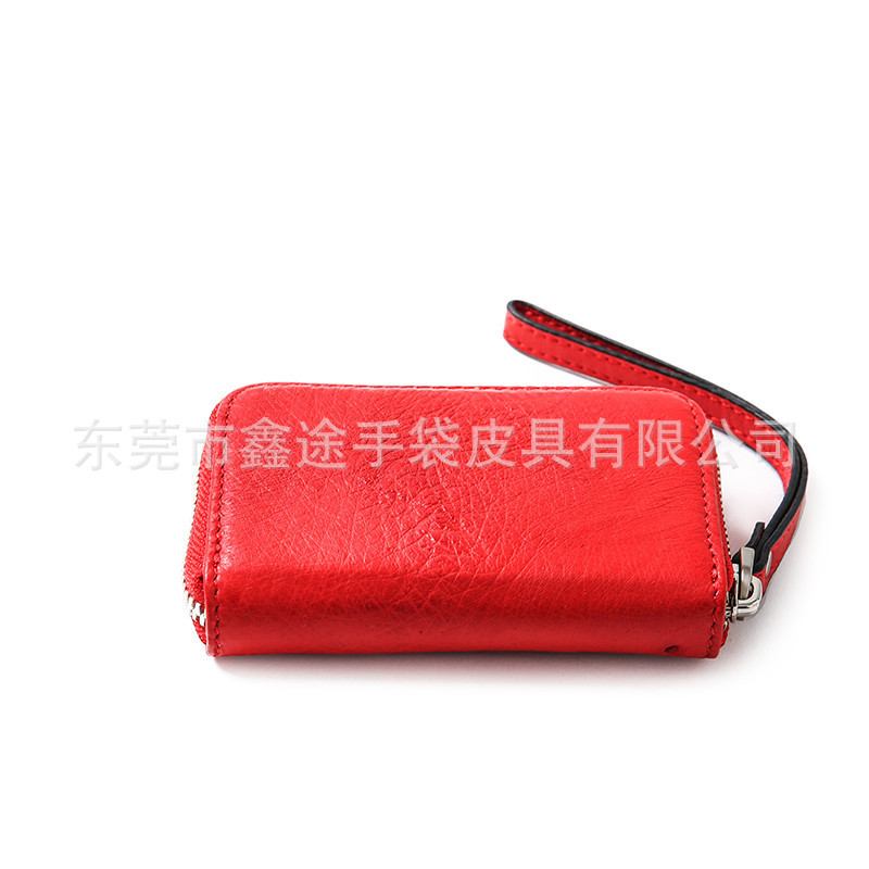 Italian Designer Luxury Ostrich Leather Key Bag Casual Mingyan Zipper Lady Style Coin Purse