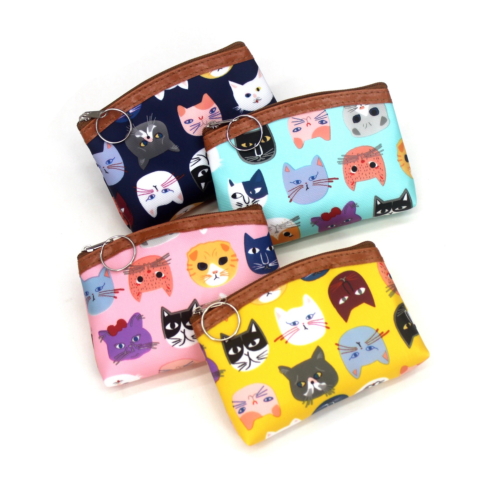 Women's Cat Oxford Cloth Zipper Coin Purses display picture 2