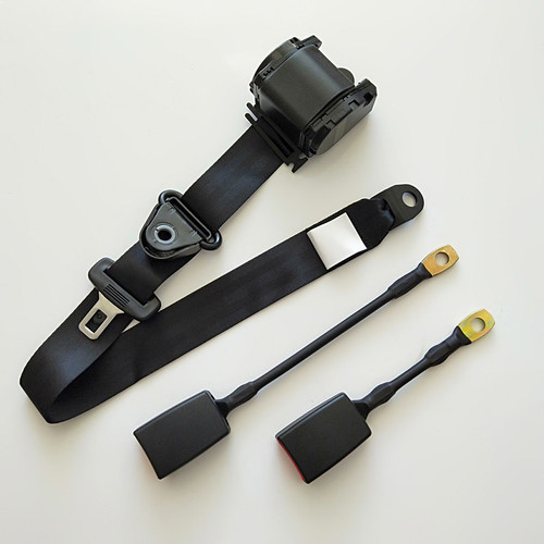 Three-point car seat belt, passenger car and truck automatic retractable driver's seat, passenger seat, rear seat belt assembly