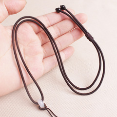 瑪瑙翡翠吊墜掛繩玉佩水晶金掛件掛墜繩子手工調節項鍊掛脖繩批發