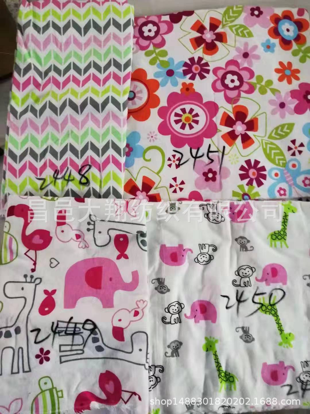 单双面起绒布 棉质梭织24*13 44*46活性印花起毛布 酒店擦鞋布