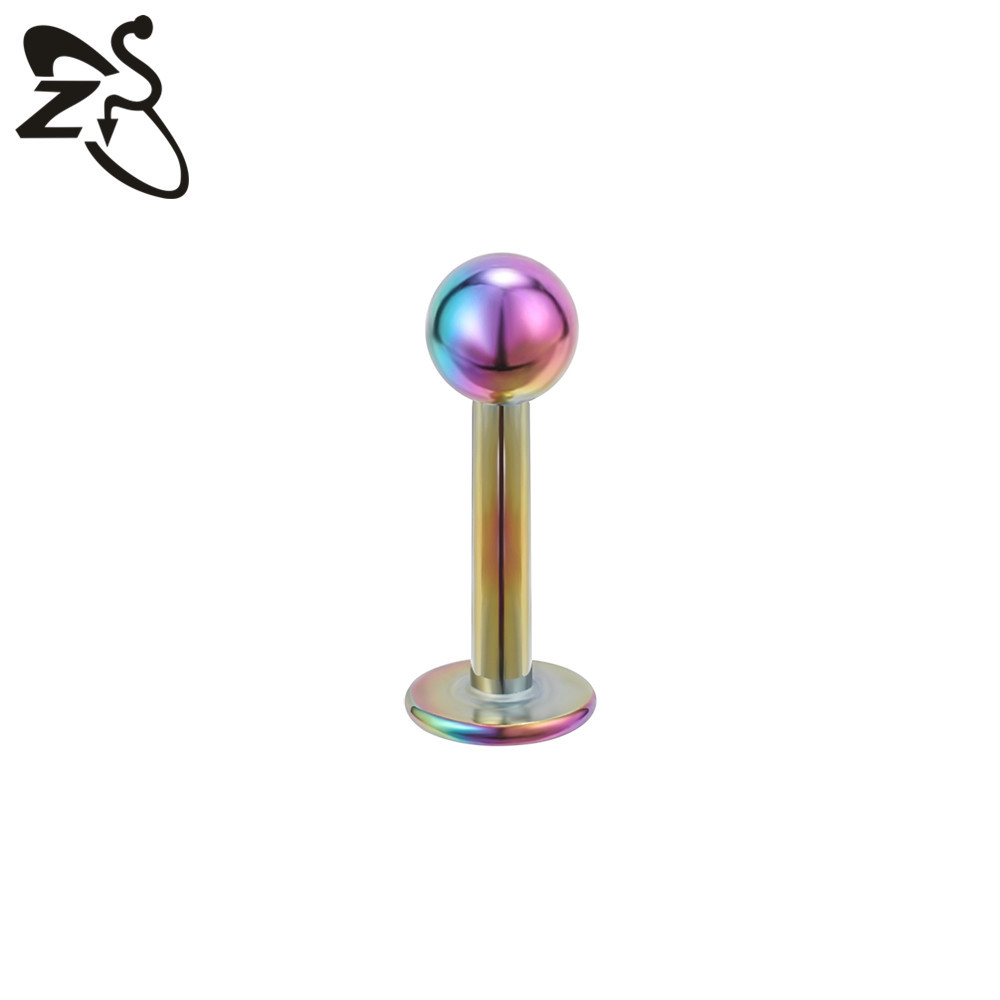 Geometric Lip Stud 316L Surgical Steel Exaggerated Plating Lip Piercing Jewelry Wholesale detail image 8