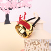 Metal ponytail, golden hair accessory, hair rope, Korean style, pink gold