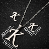 Pendant stainless steel with letters, necklace, chain, set, earrings, accessory, European style, wholesale