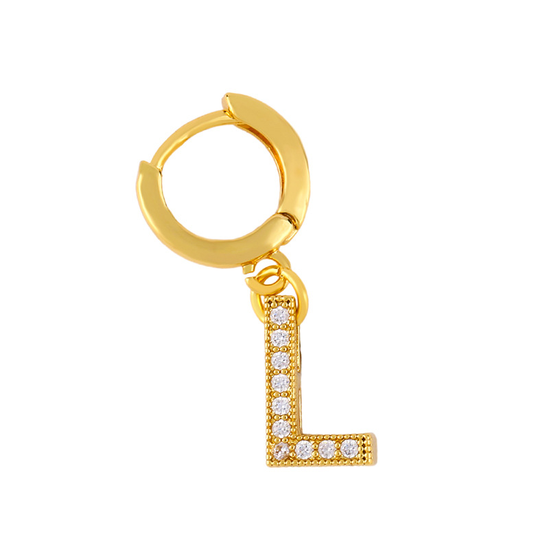 Alphabet Earrings With Diamonds display picture 24