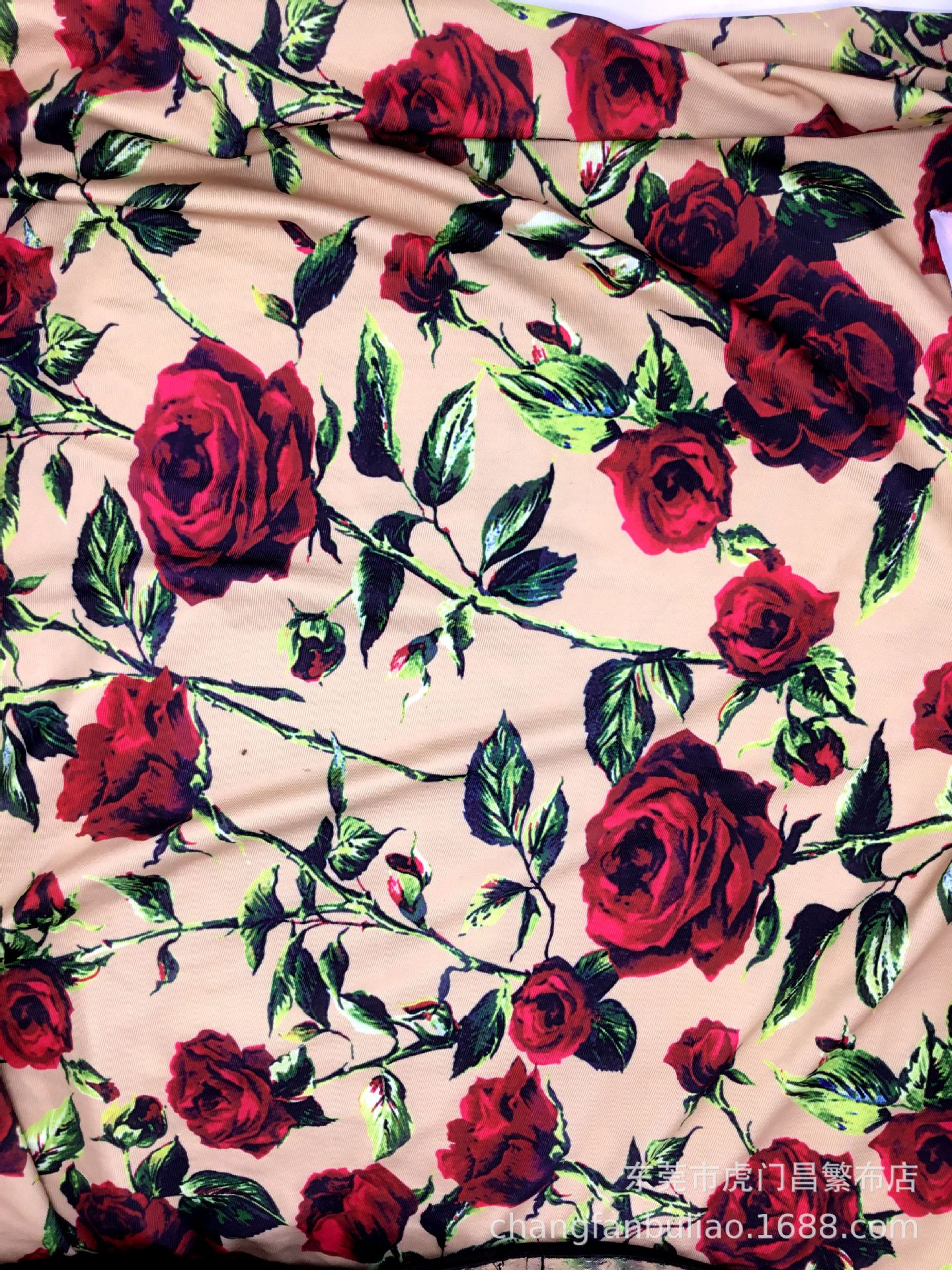 莱卡布印花面料弹力布印花四面弹力布印花面料数码印花莱卡布面料